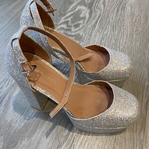 New Look Sparkling Silver Platform Heels
